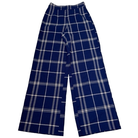 forever 21 flannel plaid wide leg pants size small - Picture 2 of 10